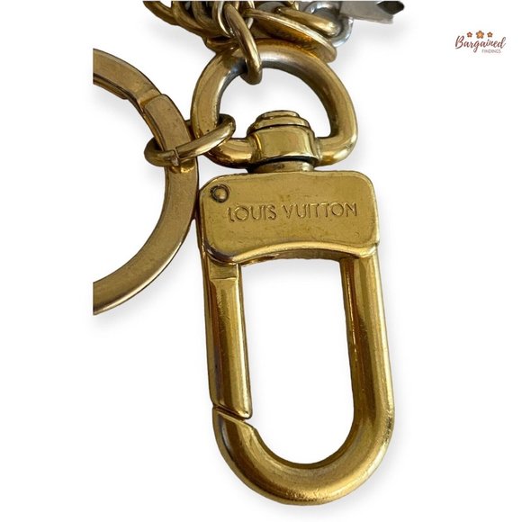 Authentic LOUIS VUITTON Goldtone Neo Tapage Key Holder And Bag Charm - EA0176 - Picture 4 of 14